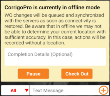 CorrigoPro - Mobile App - Offline Mode Error