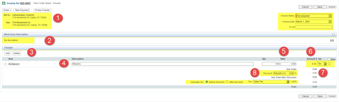 FSM - Financial - Invoice Management